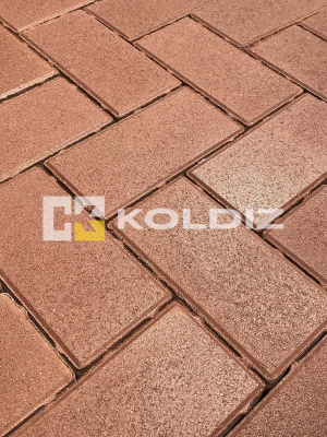 Брусчатка Колдиз Прямоугольник 200х100х40 Бордовая
