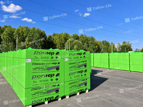 Газобетонные стеновые блоки Poritep Коломна 625х250х250, D600