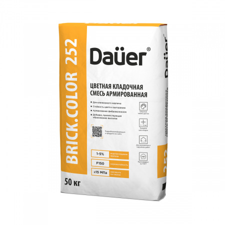 Цветная кладочная смесь армированная Dauer BRICK.COLOR 252 кремово-бежевая 50 кг